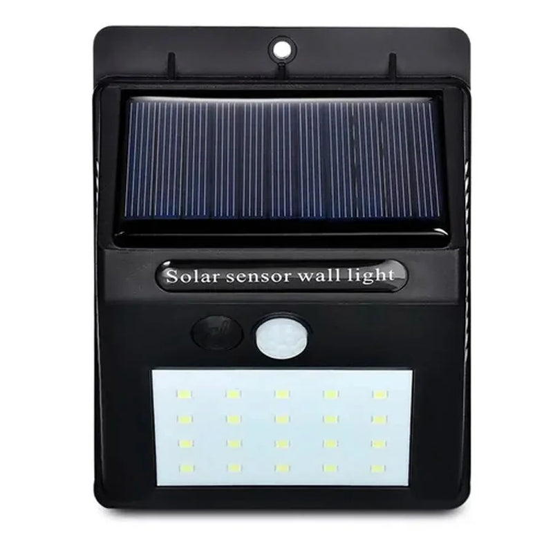 Luminária Parede Solar 30 Leds Sensor Movimento Luz