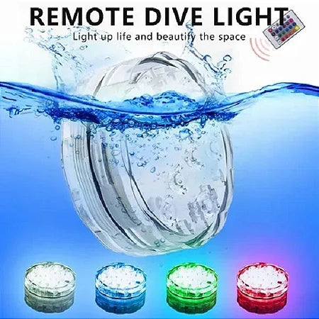 Luminária Lâmpada Luz Led C/ Controle Remoto Piscina