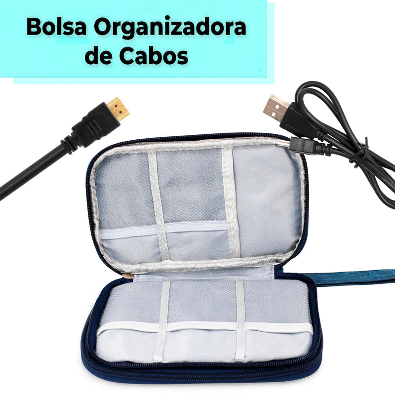 Bolsa Organizadora Cabos Fios Eletrônicos Estojo Case Bag