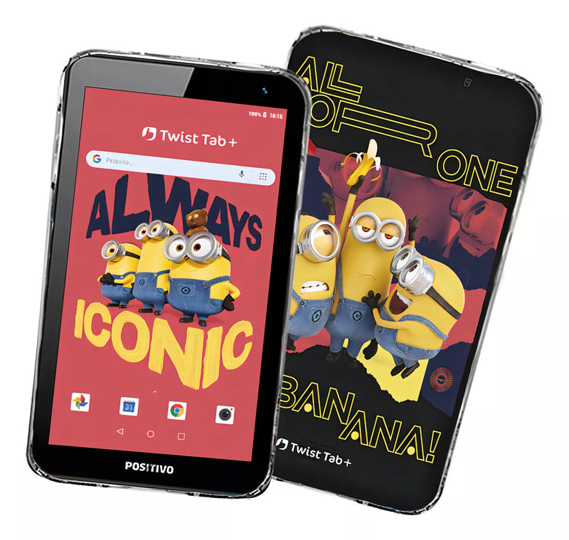 Tablet Positivo Twist Tab Minions 2/64GB Com Capa e Bolsa de Transporte