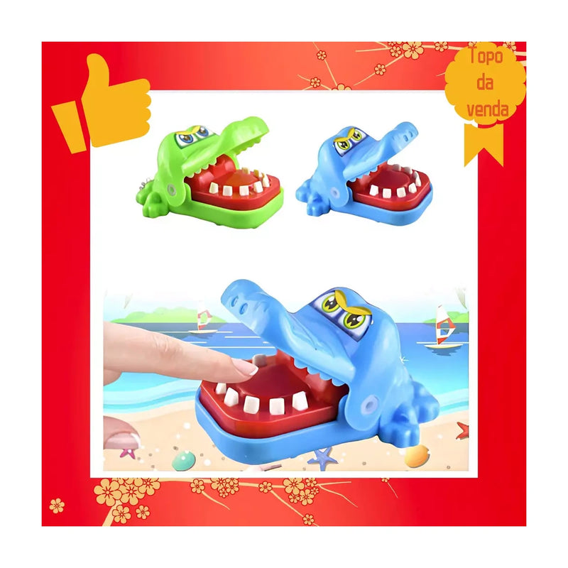 Brinquedo Infantil Crocodilo Boca De Dentista Mordida Finger Game